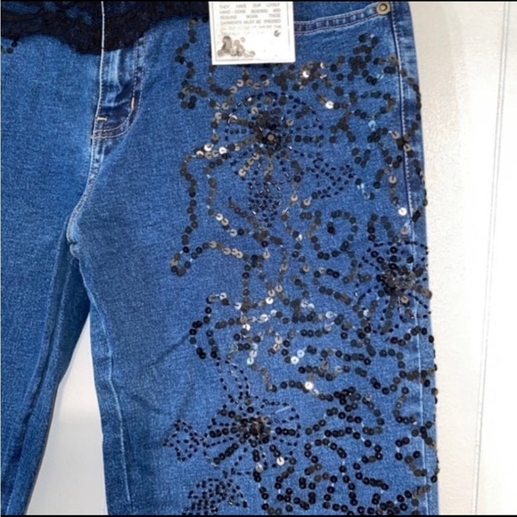 Vintage Haven Bleu Embellished Jeans NWT size 6 - Picture 5 of 7